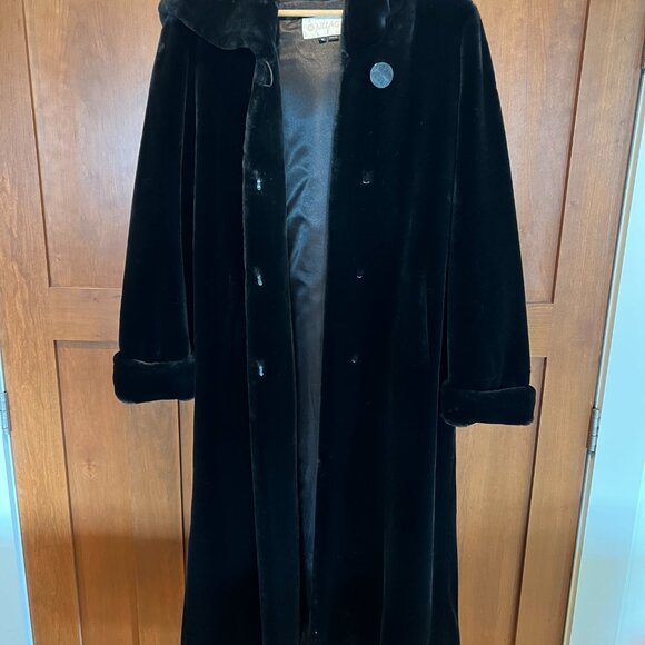 Nuage Full Length Black Faux Fur Sheared Beaver Ankle Length - Picture 8 of 10